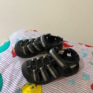 George Kids Black and Gray Sandals Size 12US (Toddler boys)